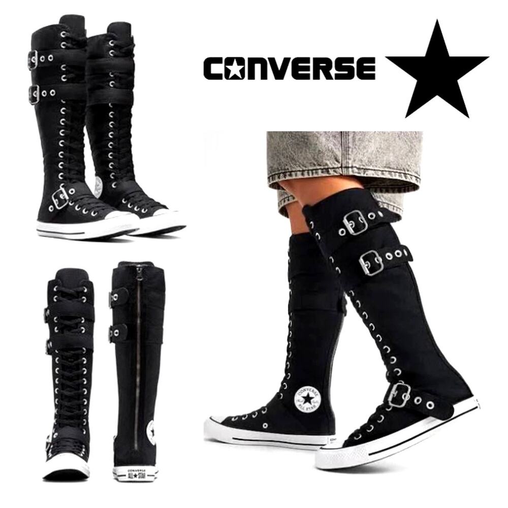 Womens Size 10 Converse Shoes Chuck Taylor All Star XXHi Buckles Black A14873C